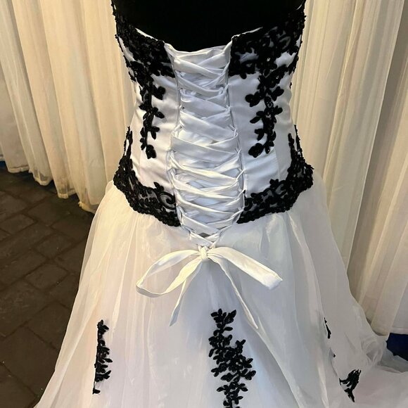 Black and White Ballgown - Picture 4 of 4